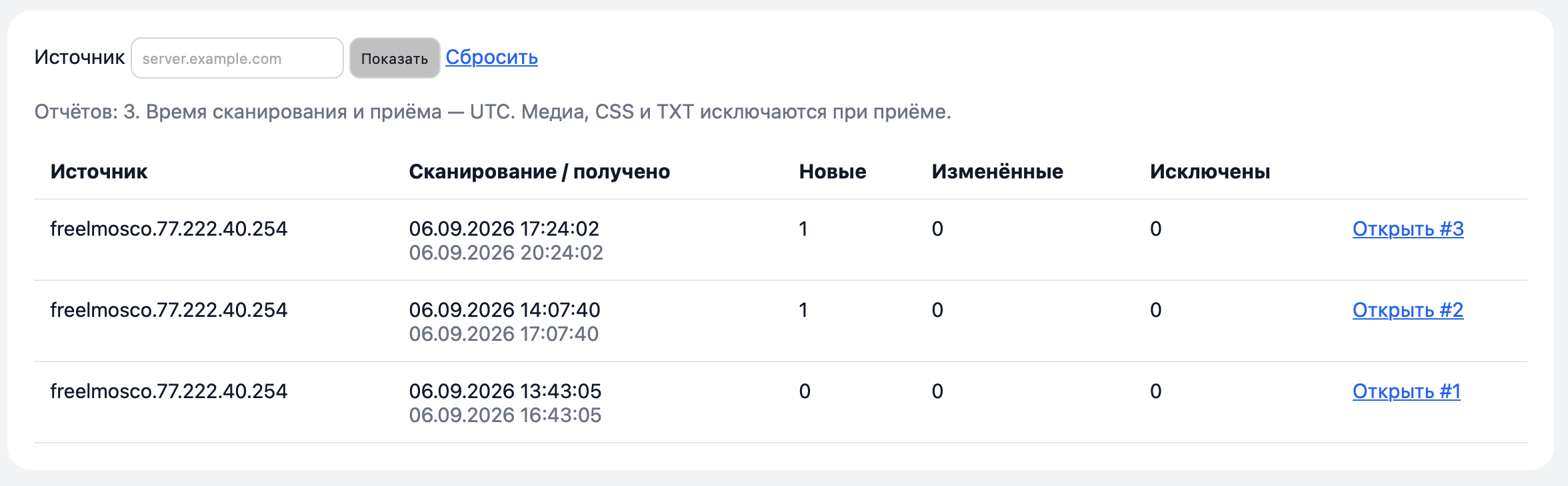 Отчёт мониторинга файлов
